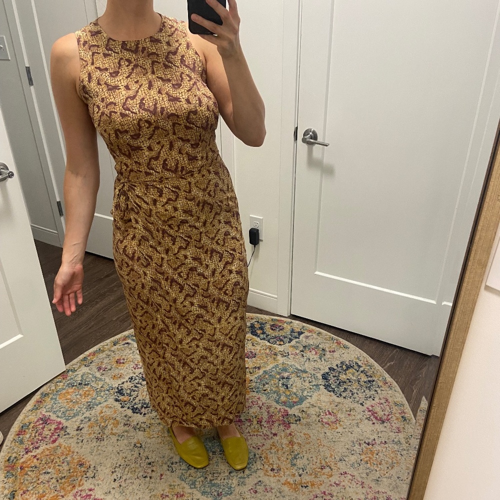 100% Silk  Vintage maxi dress